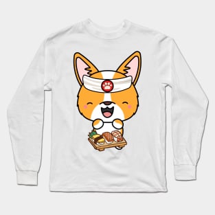 Sushi Chef Corgi Long Sleeve T-Shirt